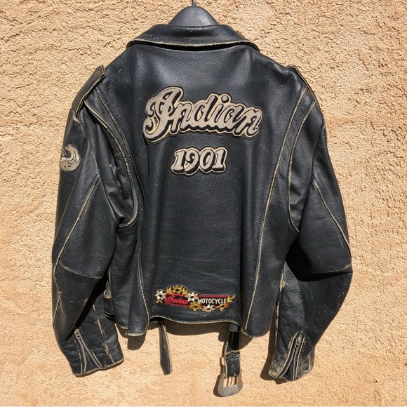 Ladies, vintage Gilroy, Indian leather, motorcycle jacket, excellent